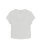 Emelbi Women'S Slim Crop Fit Cap Sleeve Short Sleeve T-Shirt Ny (White)