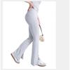 Womens Yoga Set With Built-in Bra Pad Quick-Dry Tank Top High-Waisted Flared Split Leggings 2-Piece Sportswear