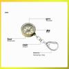 Retro Keychain Compass with Chain (6-Pack)