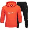 Conjunto de Sudadera Deportiva con Capucha para Hombre y Mujer Manga Larga Chándal Atuendo Atlético Casual