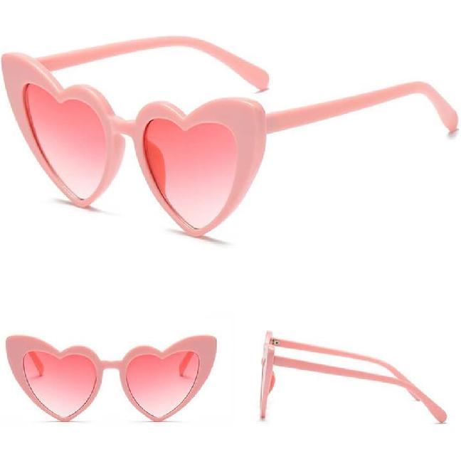 Ridering Women Fashion Goggle Heart Sunglasses Vintage Love Heart Shaped Sunglasses Cat Eye Mod Style Style Retro Glasses