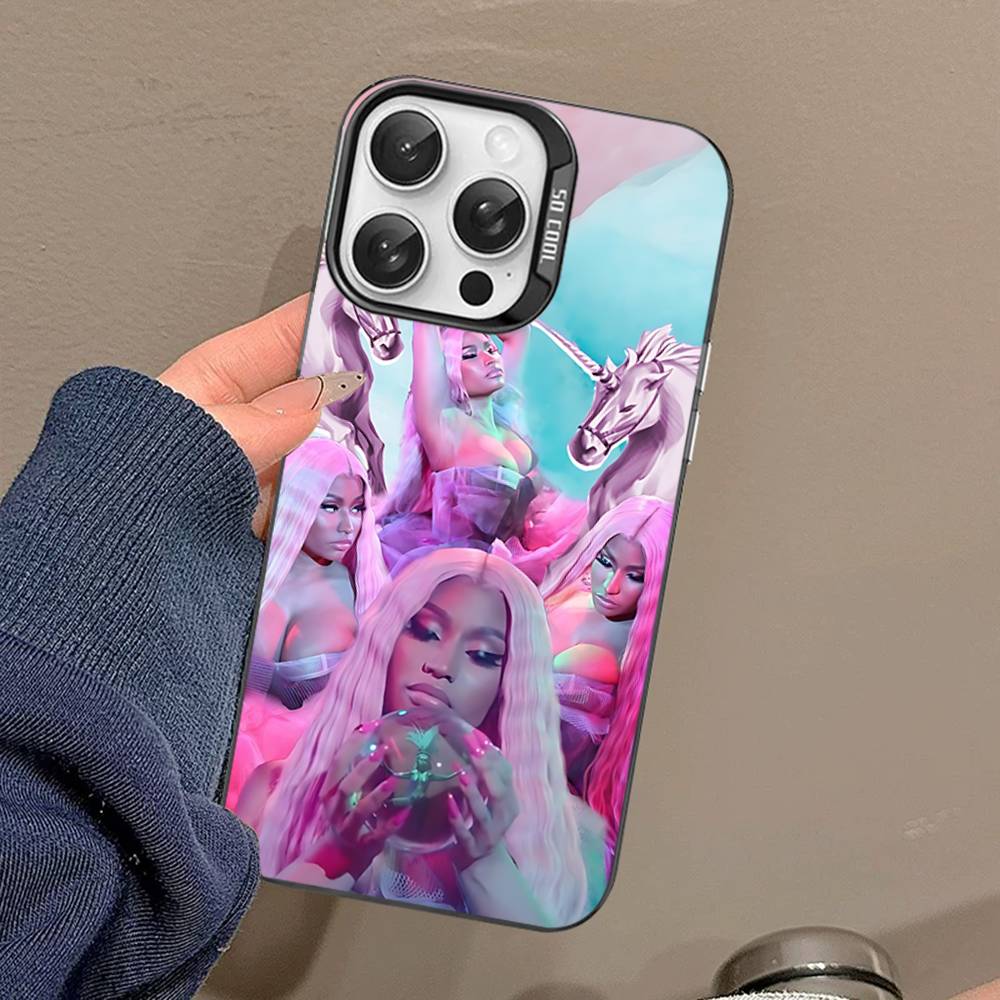 

N-Nicki Singer Minaj Phone Case For IPhone 17 16 15 14 13 12 11 Pro Max Color Black Matte Cover iPhone 16