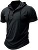 MakingDa Herren Sportliches Kapuzen-Kurzarm-Muskelpassform Fitnessstudio T-Shirt Leicht Atmungsaktiv