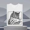 Vintage Cat Meme T-Shirt: Retro Humor, Cat Biting Graphic