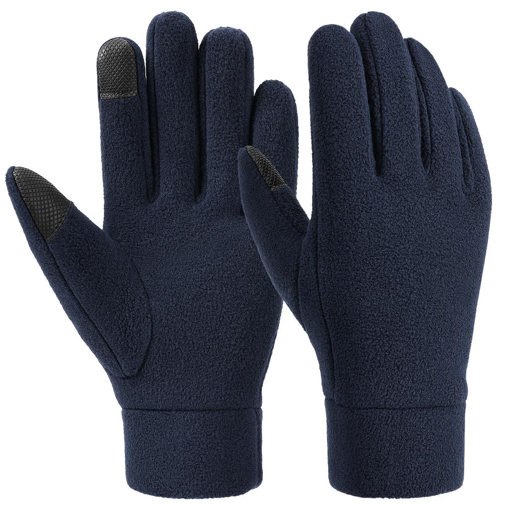Winter Warm Gloves Fleece Double Thickened Coldproof Gloves Student Riding Electric Bike Bike Fleece Gloves