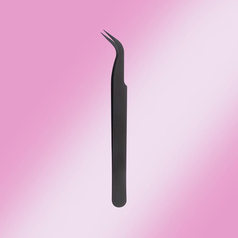 123mm Anti-Stick, No-Glue, Stainless Steel Round Tip Colored Tweezers for Jewelry and False Eyelashes
