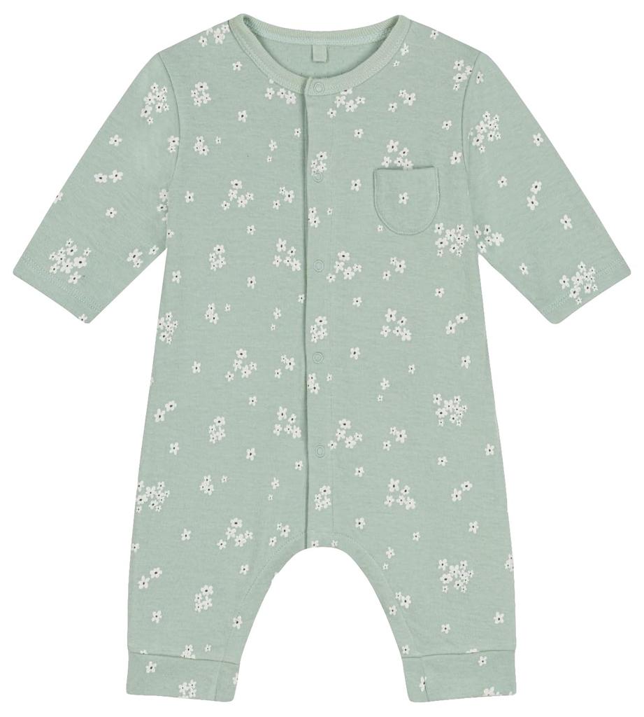 Cubic Jumpsuit A0B76 Light 3 months 60cm [Petit Bateau] Green/Multicolor