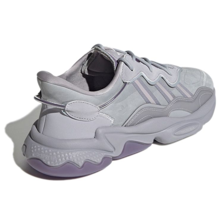 Adidas Originals Ozweego Woven Classic Cushioning Slip-Resistant Durable Low-Top Lifestyle Sneakers Unisex sneakers Gray Purple GY1027