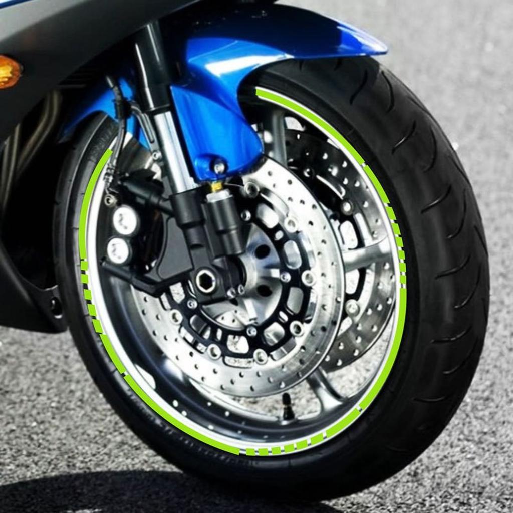 16 ks Samolepky na pneumatiky motocyklu a auta, ozdobné proužky, univerzální reflexní samolepka na kolo, páska na ráfek kola motocyklu 17"18"