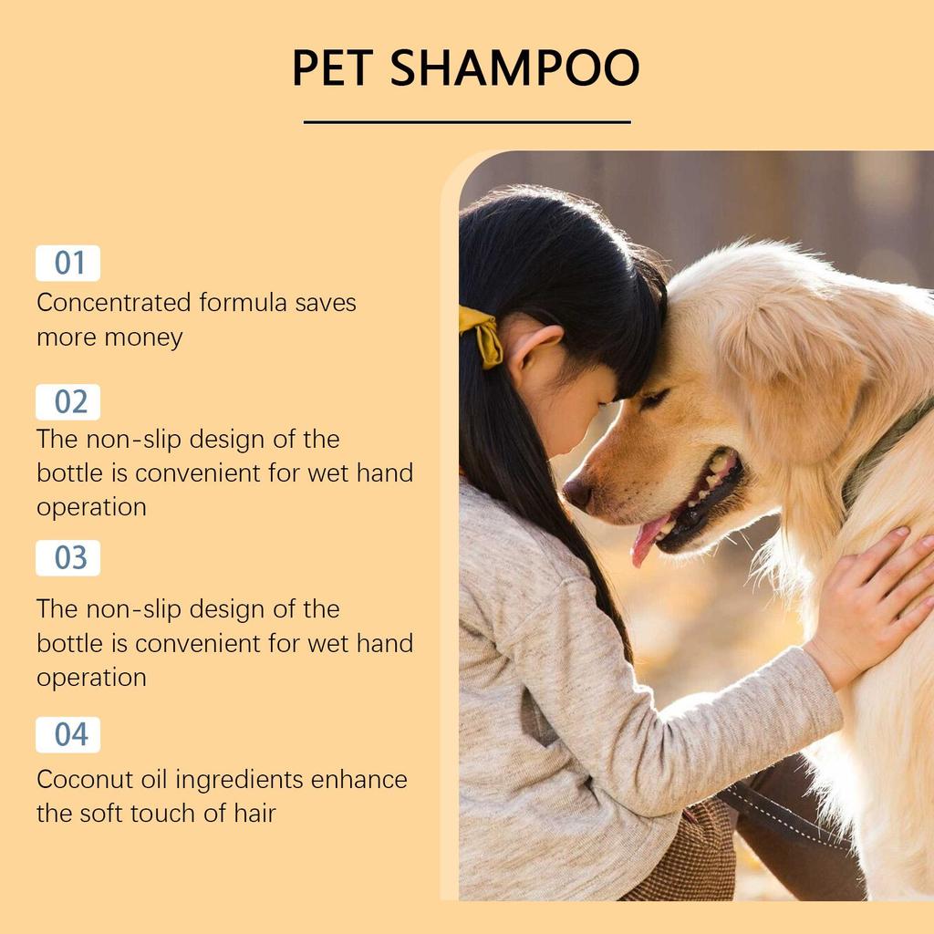 Yegbong Pet Shampoo Gentle Cleansing Shampoo for Cats and Dogs