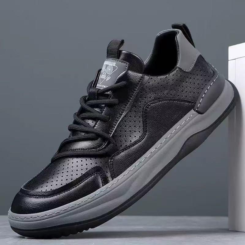 Trend versatile casual shoes single item fashion breathable board shoes men's cowhide men's white shoes sports shoes students