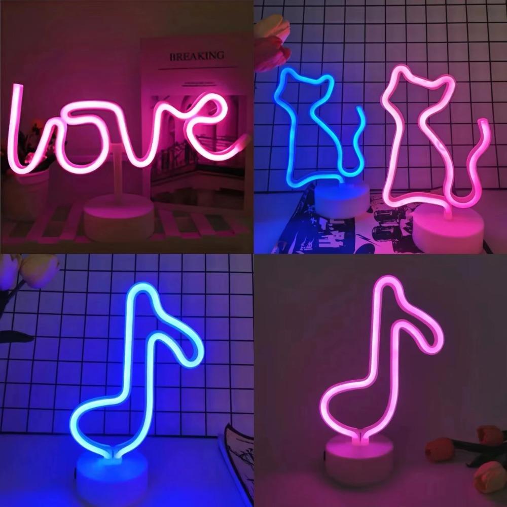 1PC Desktop Neon Light USB/Battery Powered for Room Birthday Party Wedding Decoration Ideal Mother's Day Valentine's Day Gift