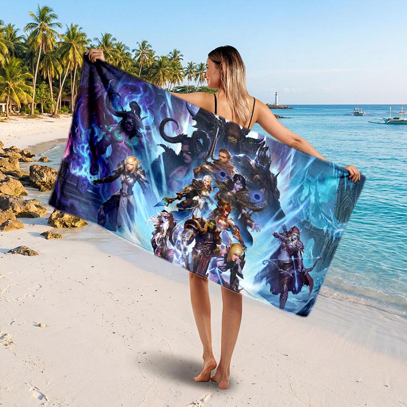 Large Beach TowelWorld of Warcraft Soft Absorbent Towel Beach Bath Home Use