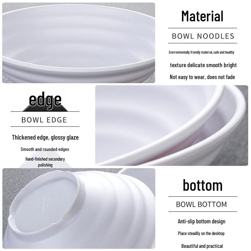 A5 Melamine 9-Inch Black Frosted Soup/Noodle Bowl (10-Pack)