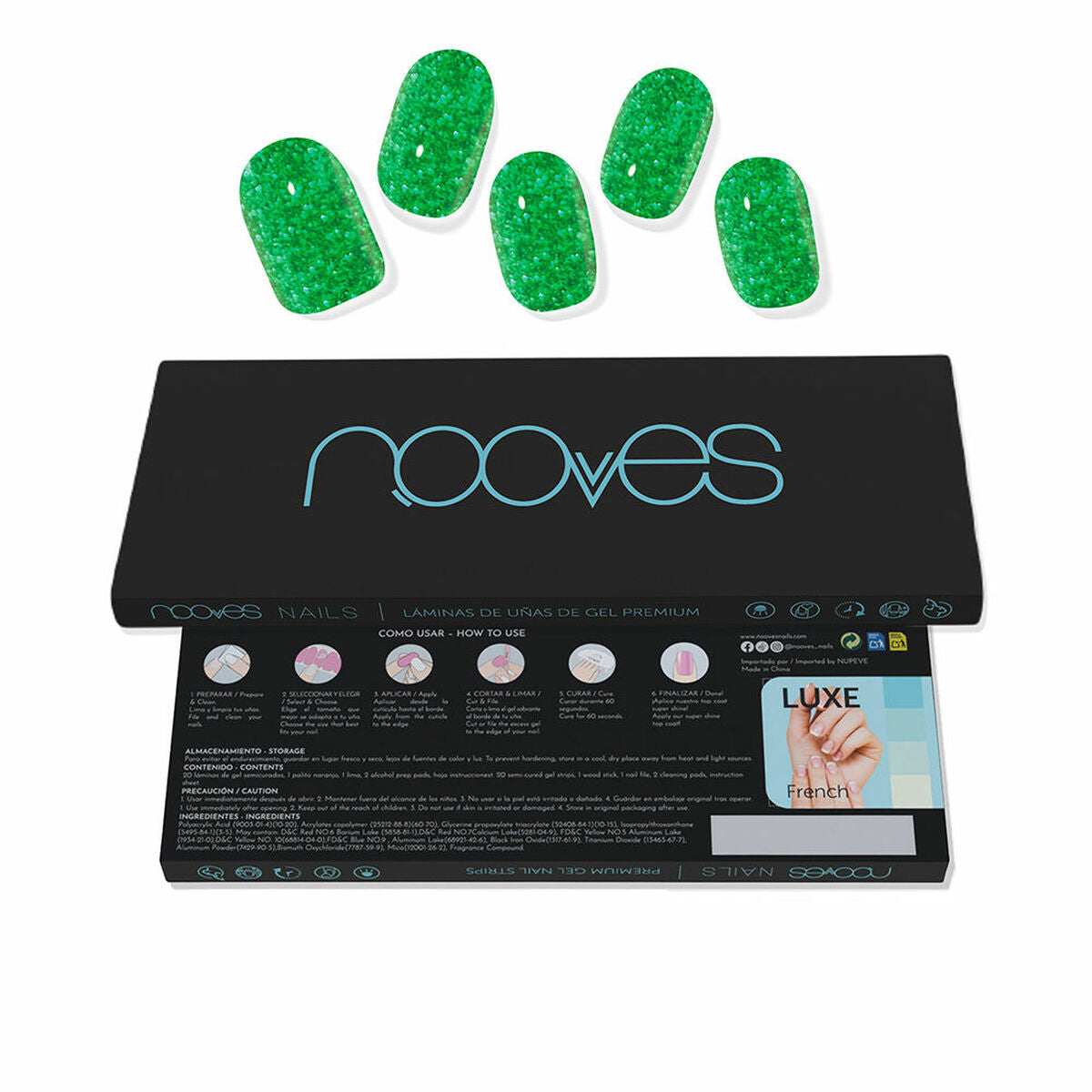 

Гелевая фольга для ногтей Nooves Glitter Green (20 единиц)