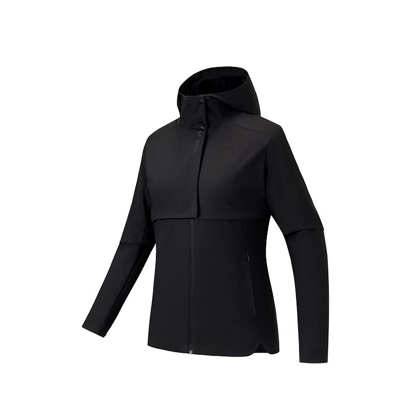 Anta Fashion Letter Warm Simple Hooded Thick Jacket Women jackets 162547603-3