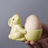 Egg Organizer Rabbit Egg Cup Ceramic Bunny Egg Holder Creative Ceramic Egg Cup  Easter Celebration