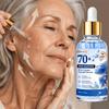 Siero Viso 70+ GHK-Cu+PDRN Siero al Peptide di Rame Blu, Leviga Istantaneamente le Rughe, Giorno e Notte, Collagene Rassoda e Solleva la Pelle, Illuminante