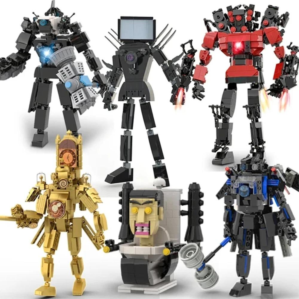 Moc Skibidi Toilet Action Figures Modello da costruzione Blocchi Camerman Titan Speakerman Surveillance Man TVMan Ragazzi Giocattoli per bambini Regali