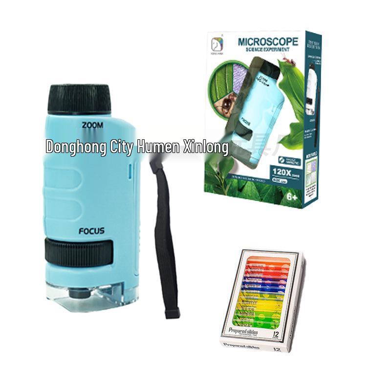 Portable HD Children's Microscope: Educational Science Experiment Set for Elementary Students