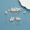 5Pcs Wedding Rhinestones Hairpins Bridal Party Hair Accessories With U Shaped Design For Bride Bridesmaids Flower Girls