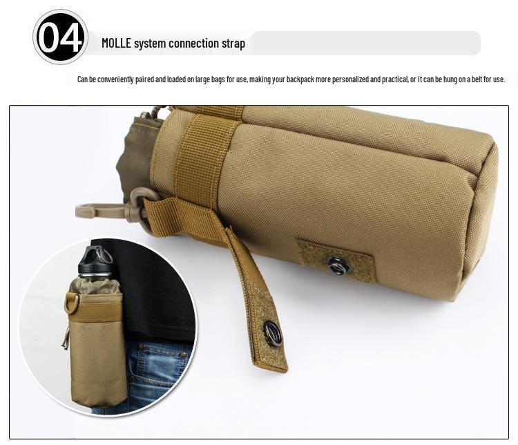 Durable Insulated Water Bottle Pouch - Tactical Outdoor Waist Bag Sleeve