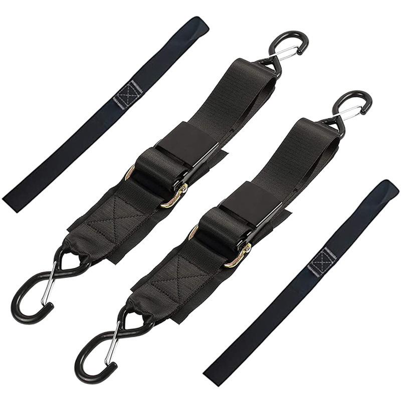 4PC Boat Transom Tie Downs Straps with Quick Release Buckle Universal Trailer Strap Retractable Transom Tie Down 4PC