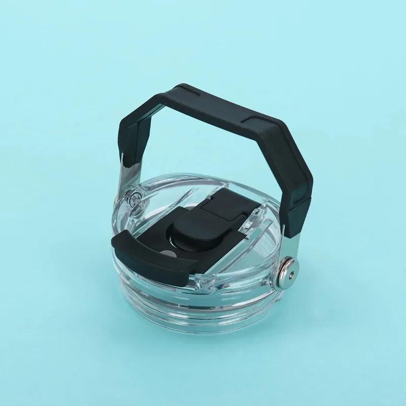 30-Ounce Car Cup with Double Drinking Cap Portable Leak-proof Insulated Handle Cover Transparent Handheld Leak-proof Sealed