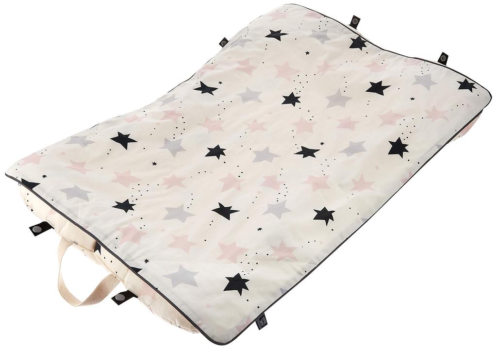 LITTLE SEEDS Portable Crib Twinkle Star Medium Set, (Pink),