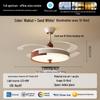 Creative French Chandelier Eggshell Fan Light for Living Room & Bedroom
