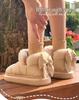 Women's Winter Velvet Bowknot Cotton Slippers with Heel Cover - 2023 Thick Sole, Warm, Girly Style for Outdoor Wear