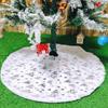 Nordic Simple White Long Pile Christmas Tree Skirt and Decor Set