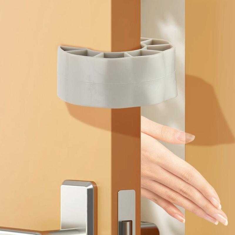 Thickened Door Stoppers with Elastic PVC Design Kid Safe Finger Guards Quick Fixing for Homes Kitchen Bathroom Bedroom