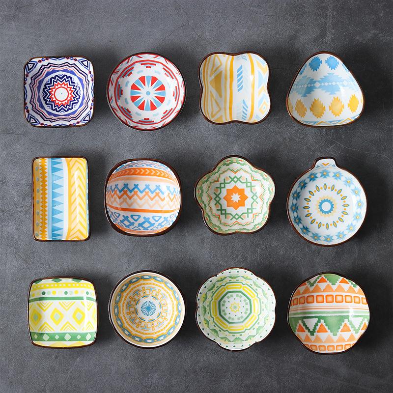 Ceramic Dishes, Seasoning Dishes, Dipping Dishes, Seasoning Dishes, Soy Sauce Dishes, Seasoning Bowls, Snack Dishes, Underglaze Colors
