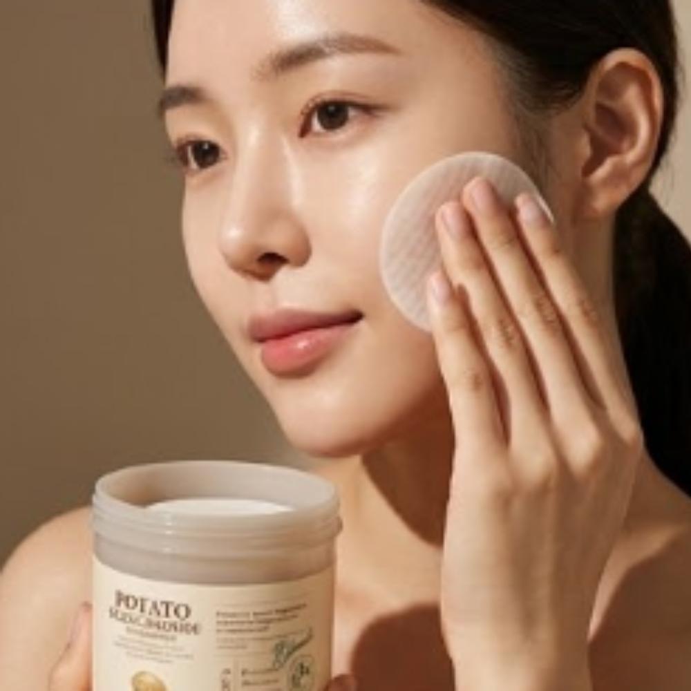 SKINFOOD Potato Madecassoside Soothing Pad, 60 Sheets (250g), Redness Relief & Calming Care, From Korea