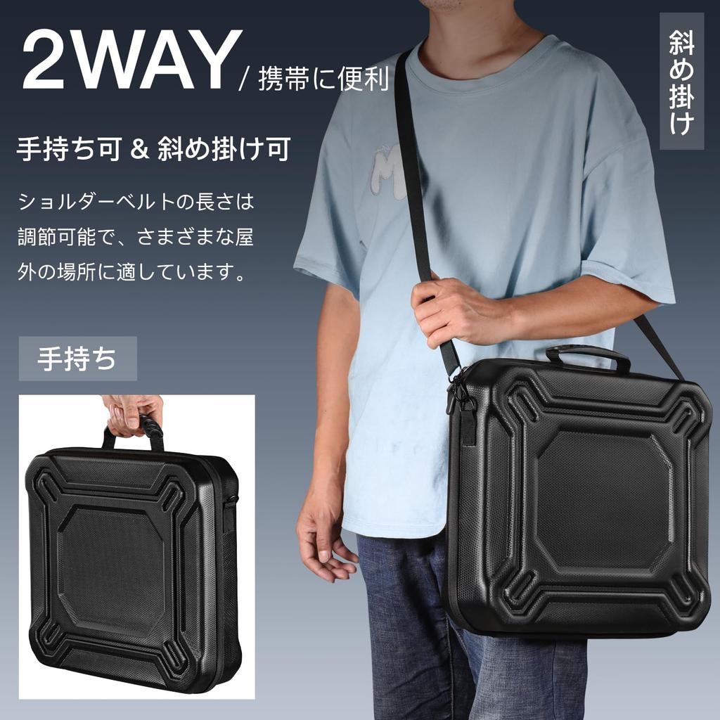 Firrazle Starlink Mini Case, EVA Lightweight, Waterproof, Shockproof Hard Shell Storage Case for Starlink Accessories, Double Zipper, Shoulder Strap