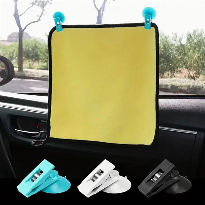 4PCS Car Suction Cup Clip Multi Purpose Sun Visor Window Fix Holder Universal Clip For Ticket Card Glasses Curtain Towel Storage