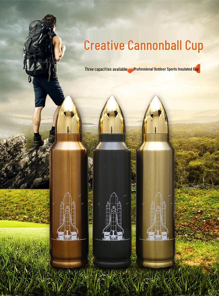 Stainless Steel 304 Bullet Cup - Insulated Outdoor Sports Water Cup