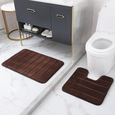 3 Pieces Bath Mat Set Bathroom Rug Water Absorption Non-Slip Thick Machine Washable