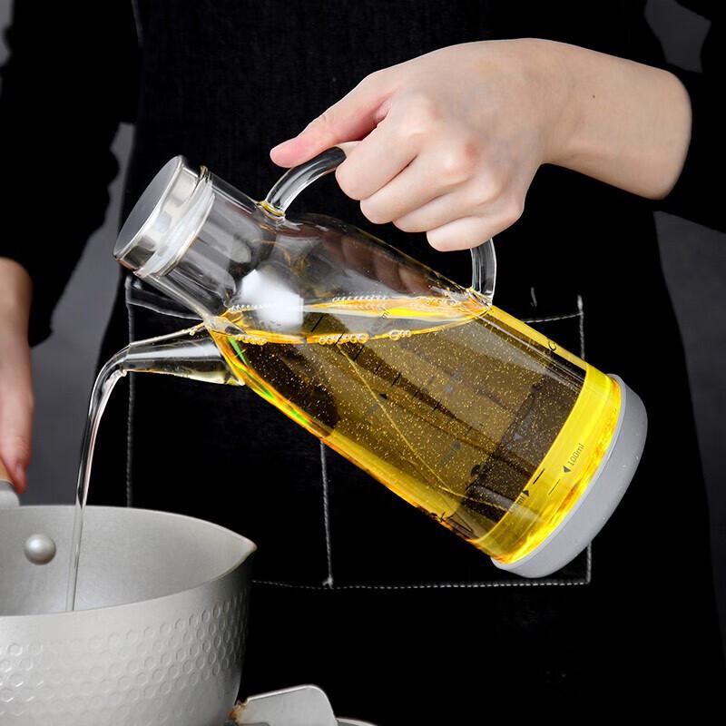 Leak-proof Glass Oil & Vinegar Dispenser with Scale