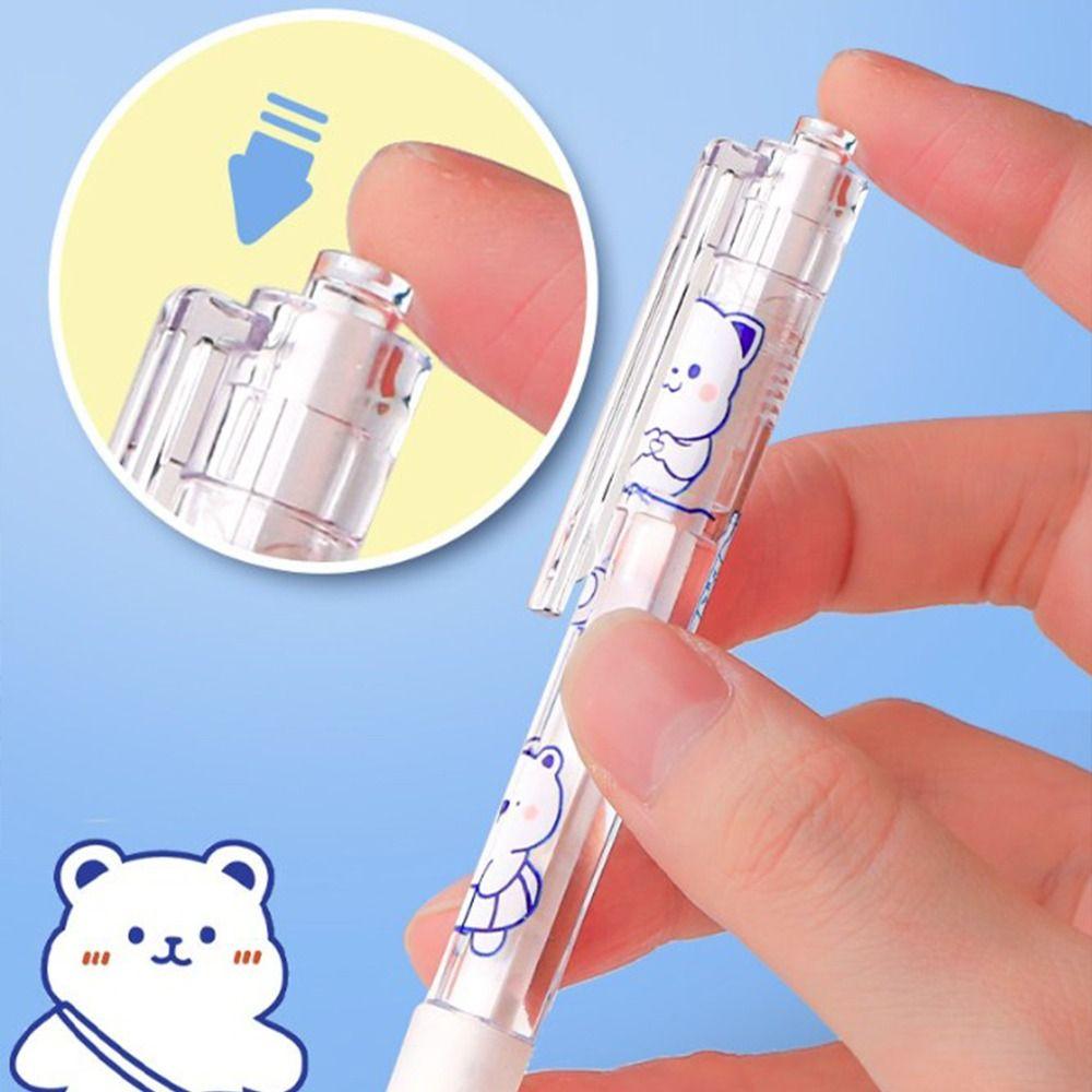 Handcraft Dot Glue Stick Pen High Viscosity Sticky Dot Glue Cartoon Pen Shape Glue Stick  Diary