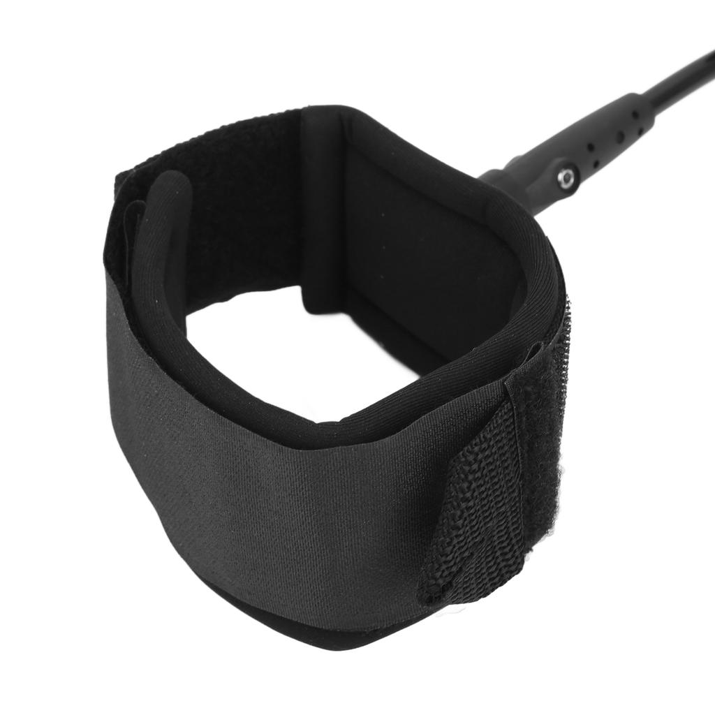 Surfboard Leash High Elasticity TPU Black Coiled Surfing Leg Rope for Paddleboards Longboards