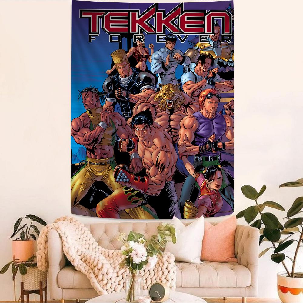 Видеоигра TEKKEN Подвесной богемный гобелен Индийский Будда Настенное украшение Колдовство Бохо Хиппи Дешевый Хиппи Настенное панно 100X70CM