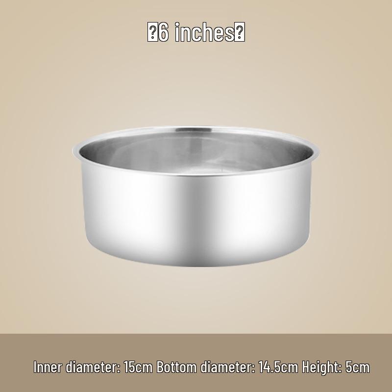 304 Stainless Steel 8-Inch Round Cake Mold for Baking Nian Gao and Fa Gao. Includes 6 and 4 Inch Molds.