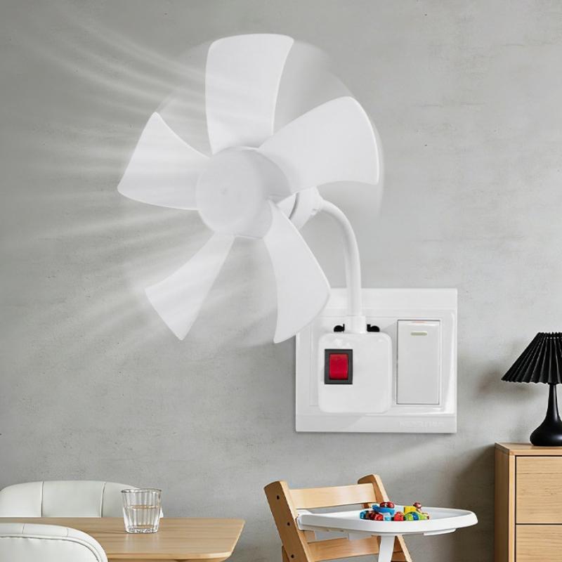 5 Leaves Small Cooling Fan Home Socket Fan Desktop Electric Fan For Kitchen Bedroom Dormitory Living Room Study Table Fans