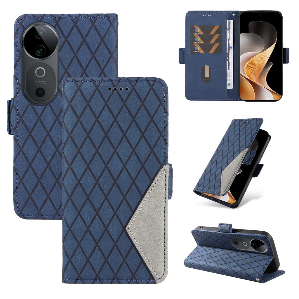 For Vivo S19 5G/V40 5G Case Rhombus Splicing Leather Phone Cover