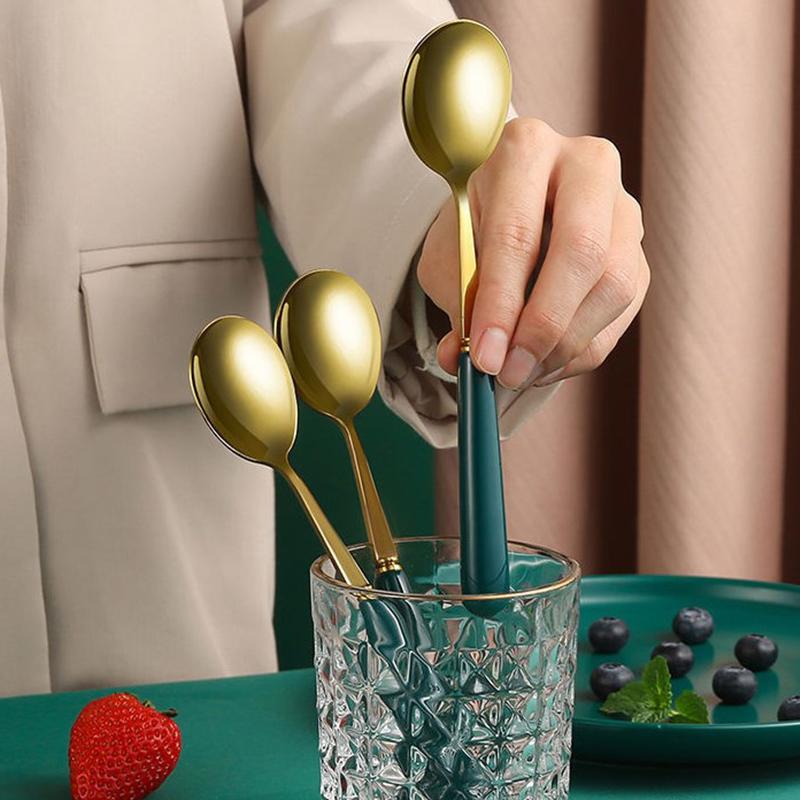 Neue Retro Verdickung Schaufel Löffel Kaffee Edelstahl Zuhause Schaufel Löffel Geschenke Dessert Kuchen Niedlich Cartoon Wassermelone Löffel Kreativ Schule