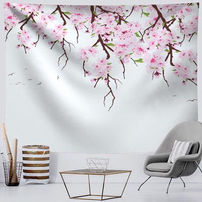 Frische Blume Bedruckter Wandteppich 3D Wald Wasserfall Landschaft Wandbehang Heim Hintergrundtuch Dekor Garten Poster für Draußen