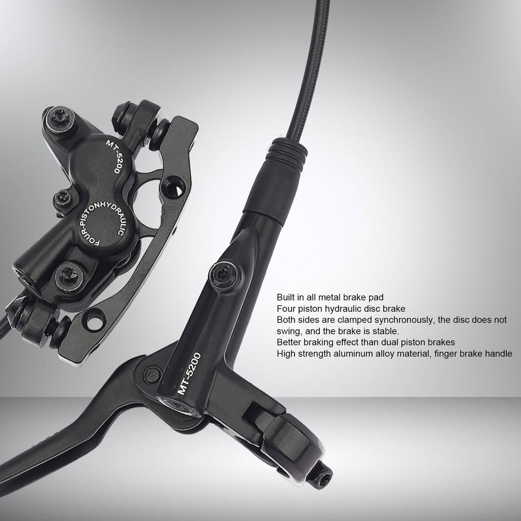 Mountain Bike Hydraulic Disc Brakes 4 Piston Caliper Front 785mm Rear 1490mm Bicycle Disc Brakes