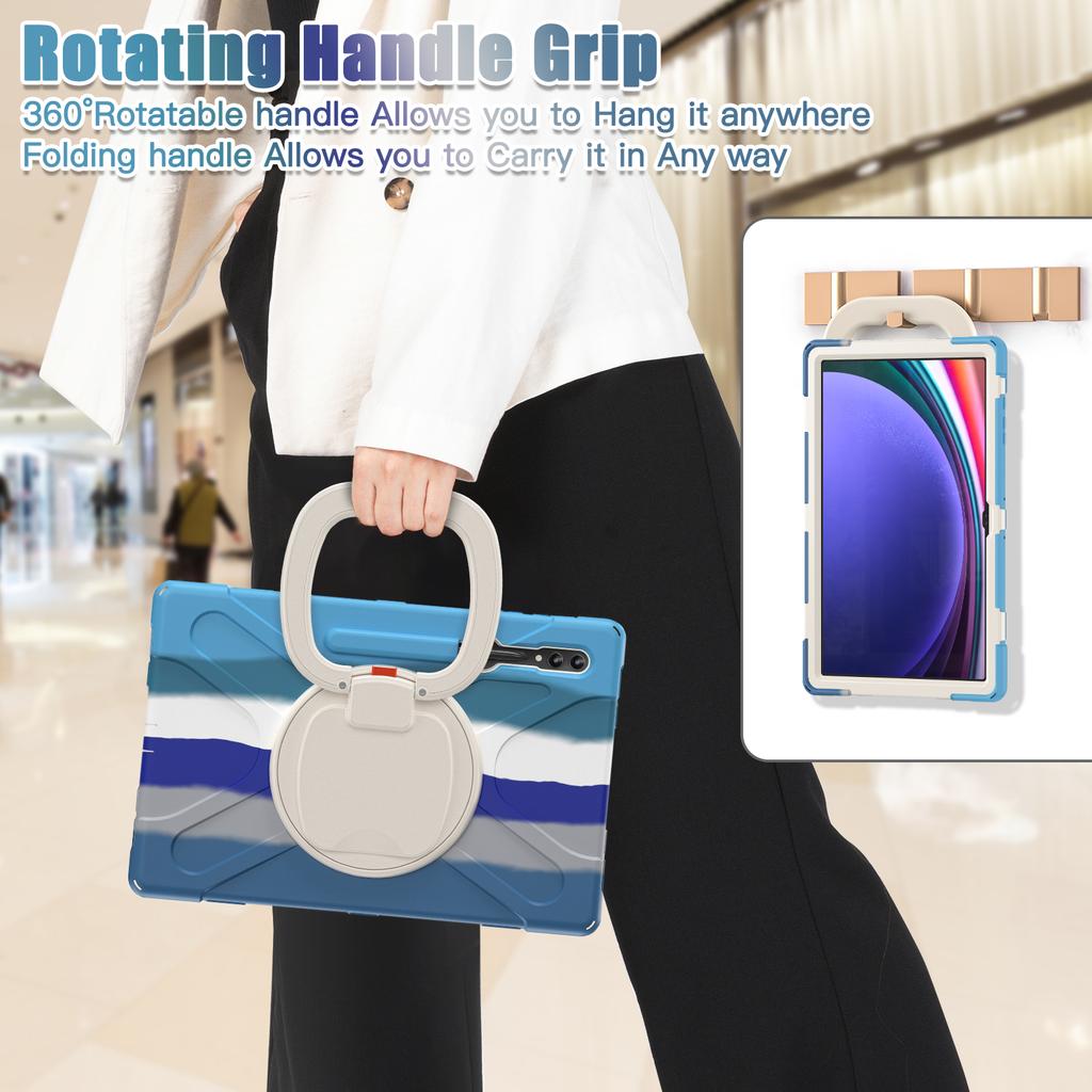 360 Rotating Stand Case For Galaxy Tab S10 S9 S8 Ultra 2024 2023 2022 14.6" SM-X920 X926B X910 X916B X900 X906B Heavy Duty Cover